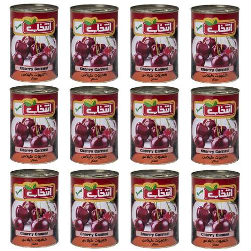 کمپوت گیلاس ممتاز انتخاب - 420 گرم بسته 12 عددی