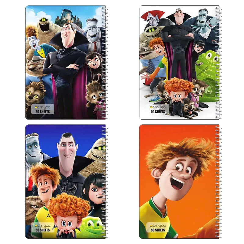 دفتر نقاشي 50 برگ کارنيکا طرح هتل ترانسیلوانیا Hotel Transylvania کد 53534 مجموعه 4 عددی