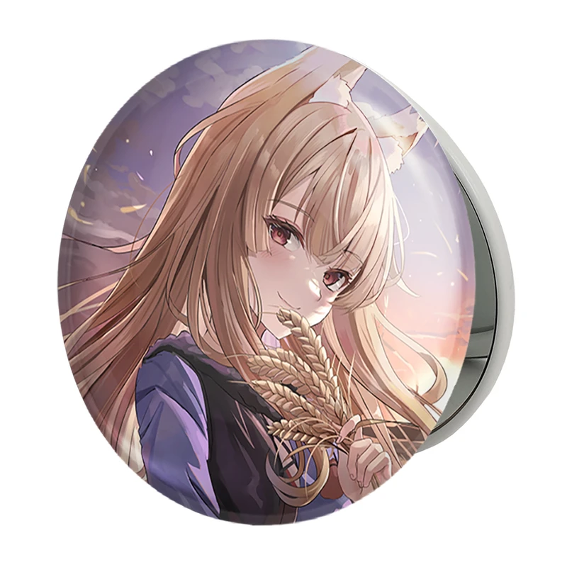 آینه جیبی خندالو طرح هولو انیمه ادویه و گرگ مدل تاشو کد 36115