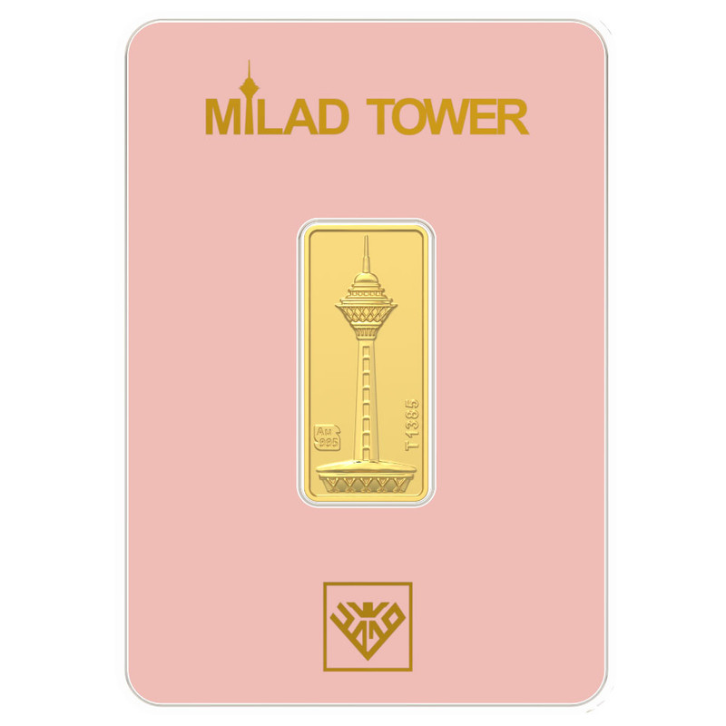 شمش طلا 18 عیار طلای محمد مدل برج میلاد کد SM500