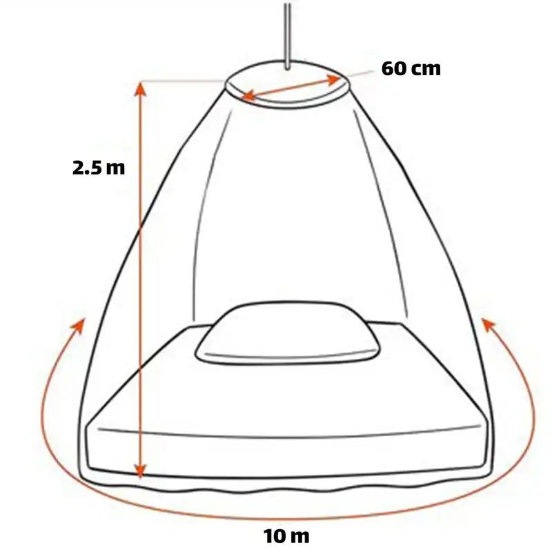 تور تخت خواب نوین پرده خورشید مدل حریر سایز 220x200 سانتی متر