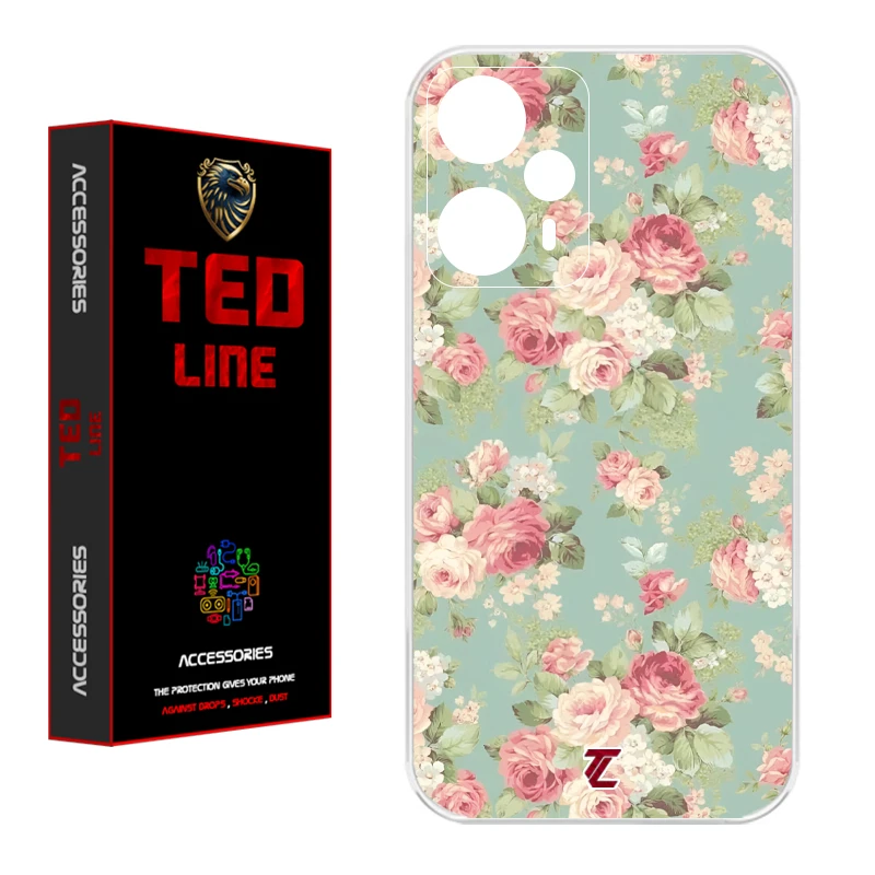 کاور تدلاین طرح گل کد 1224 مناسب برای گوشی موبایل شیائومی Poco F5