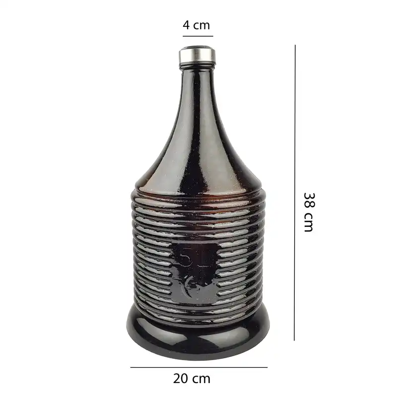 بطری شیشه ای مدل شیار دار