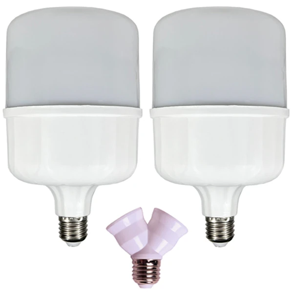 لامپ ال ای دی 50 وات چیپصام مدل استوانه بسته 2 عددی به همراه تبدیل سرپیچ