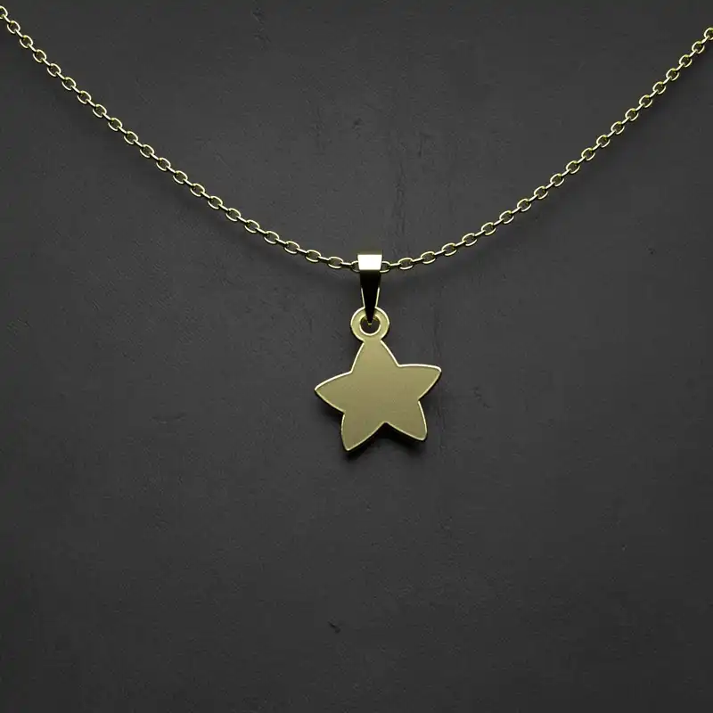 گردنبند طلا 18 عیار زنانه مدوپد مدل ستاره کد GG2-1-1180