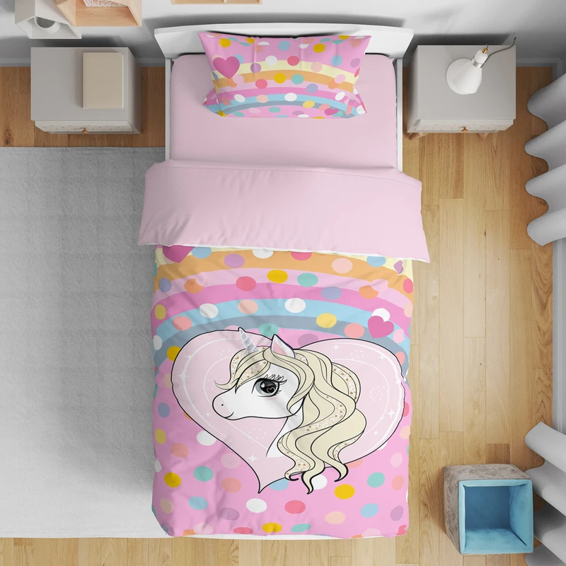 سرویس روتختی مدل اسب تکشاخ کد 4668 یک نفره 5 تکه