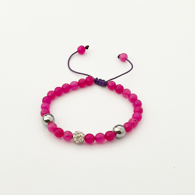 دستبند دخترانه مدل سنگ طبیعی جید و هماتیت دستبند دخترانه مدل سنگ طبیعی جید و هماتیت