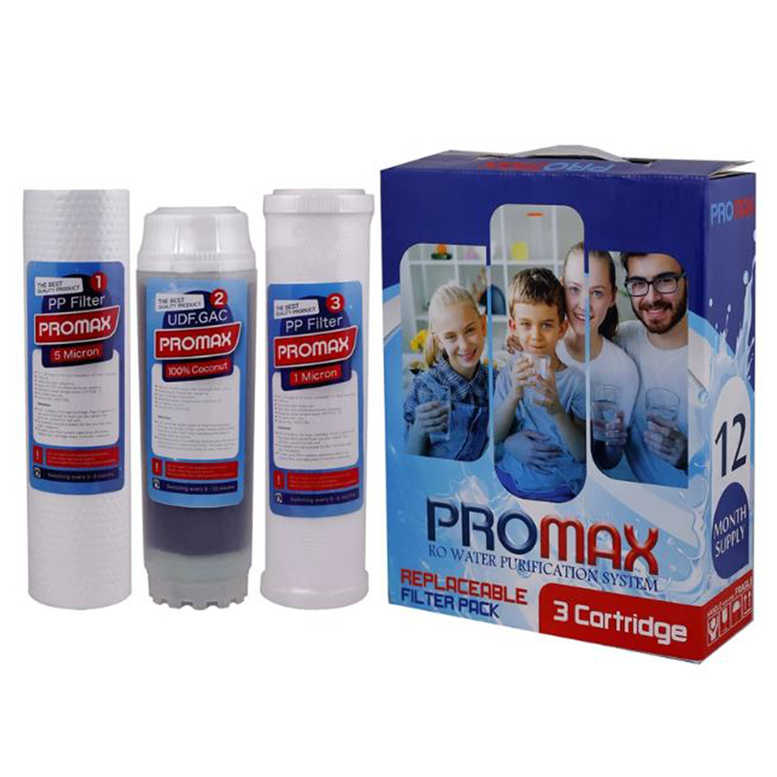 فیلتر دستگاه تصفیه آب پرومکس مدل Mx-3S مجموعه 3 عددی فیلتر دستگاه تصفیه آب پرومکس مدل Mx-3S مجموعه 3 عددی