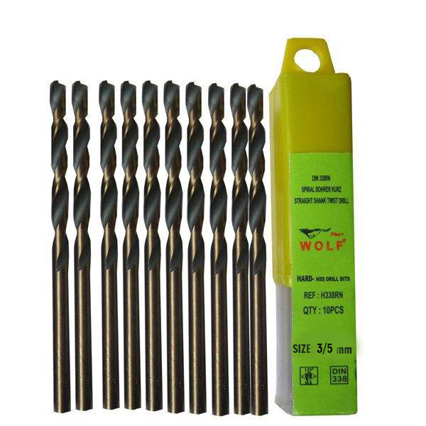 مجموعه 10 عددی مته آهن ولف مدل HSS سایز 3/5 میلیمتر مجموعه 10 عددی مته آهن ولف مدل HSS سایز 3/5 میلیمتر