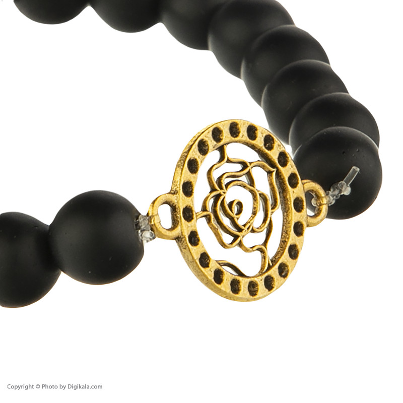 دستبند دخترانه مدل مهره ای اونیکس طرح گل کد005