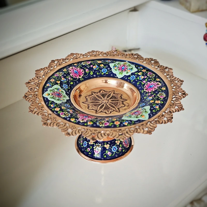 عکس شماره 5 : شیرینی خوری مسی مدل پرداز کد 26