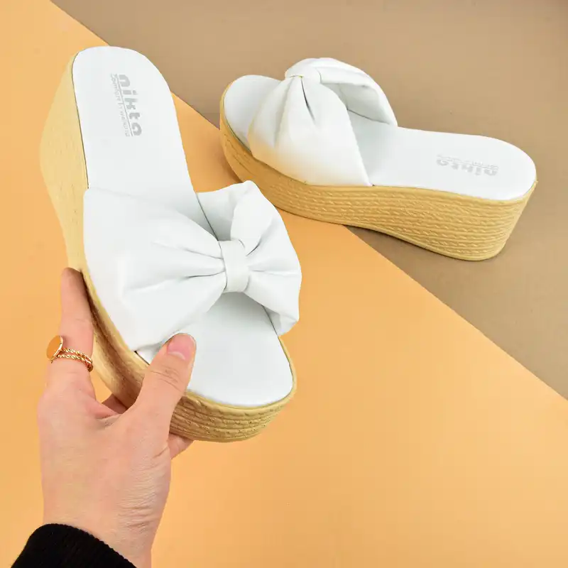 صندل زنانه نیکتا مدل پاپیونی کد WH.2467