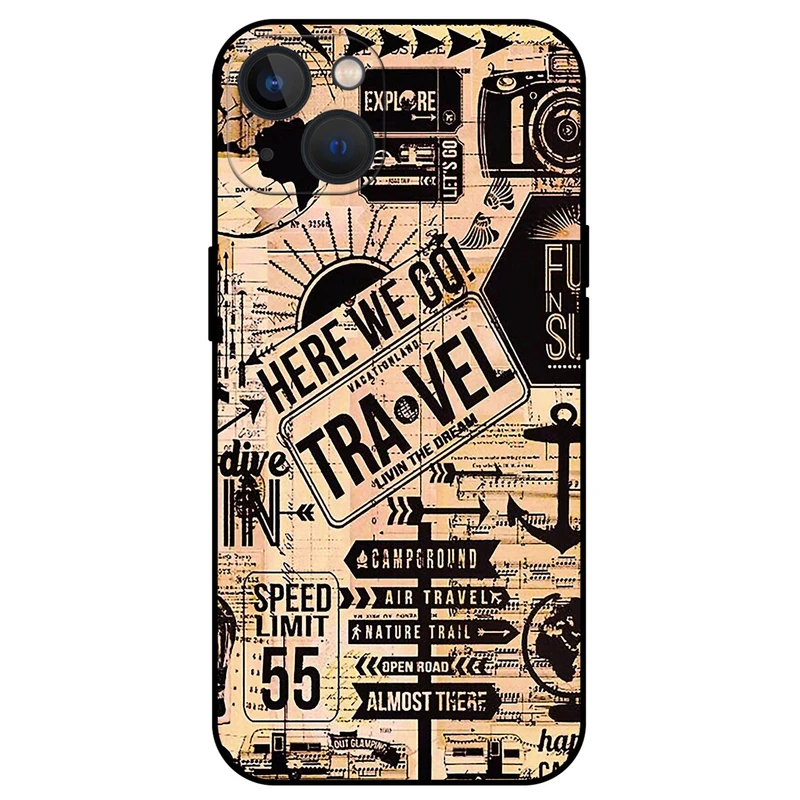 کاور مگافون طرح مسافرت مدل 8098 مناسب برای گوشی موبایل اپل iPhone 14   