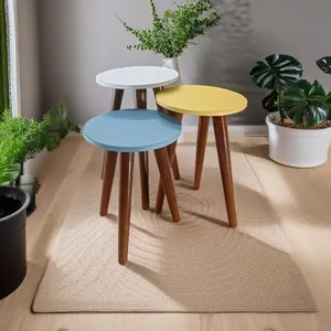 میز عسلی مدل لیون 323 کد 85 مجموعه سه عددی