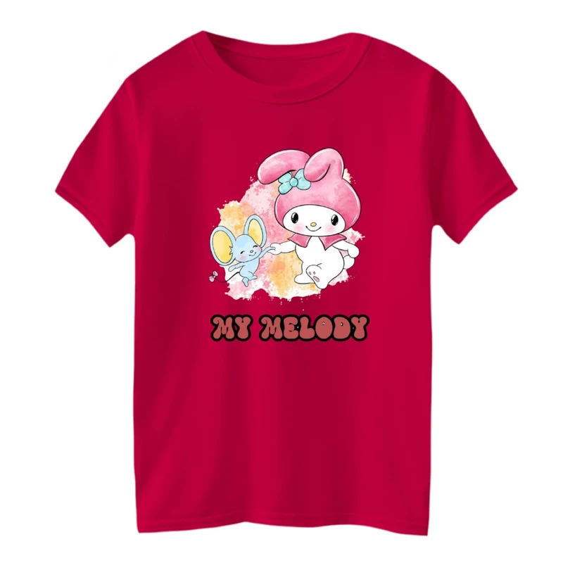 تی شرت آستین کوتاه بچگانه مدل ملودی و موش