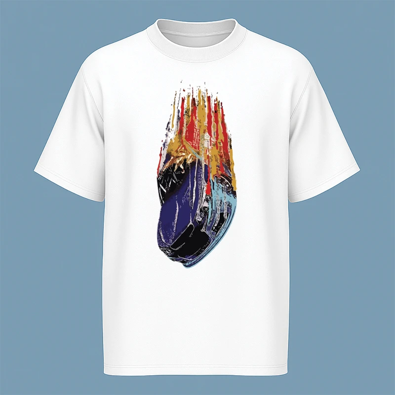 تی‌شرت آستین کوتاه مردانه مدل وینتیج ماشین باز کد c119