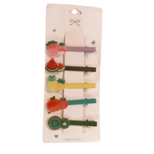 گیره مو دخترانه مدل میوه ای کد 23258 مجموعه 5 عددی