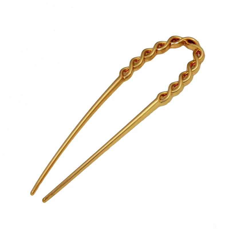 گیره مو زنانه مدل کانزاشی دو شاخ فلزی کد G_Lnd_3187