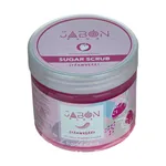 اسکراب شکری لایه بردار پوست ژبن پلاس مدل Strwberry وزن 450 گرم