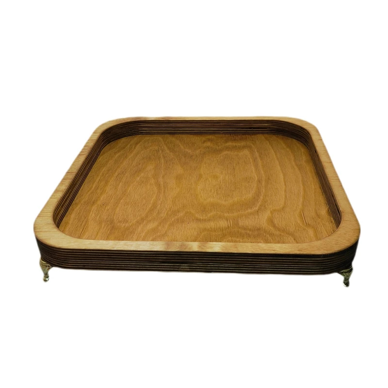 سینی سرو مدل چوبی پایه دار کد 32
