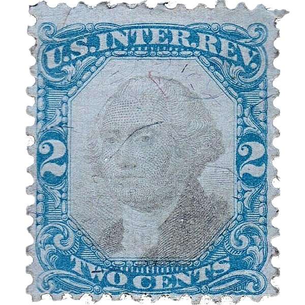 تمبر یادگاری مدل مهر نخورده سال 1862 آمریکا کد R104