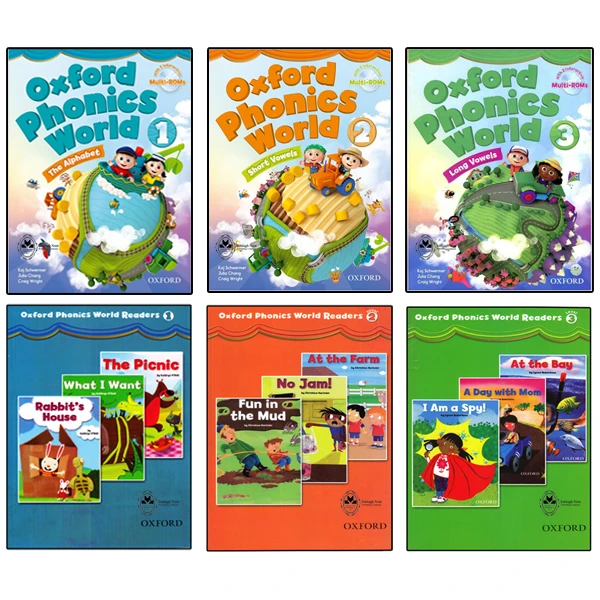 کتاب Oxford Phonics World با داستان اثر جمعی از نویسندگان انتشارات اشتیاق نور 6 جلدی