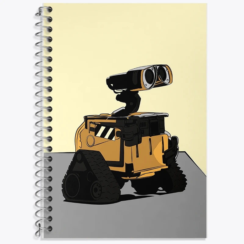 دفتر زبان 50 برگ خندالو مدل سه خط طرح وال ای (WALL-E) کد F2894