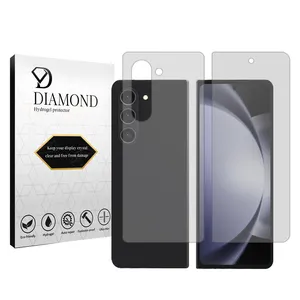 Diamond Tough model transparent screen protector suitable for Samsung Galaxy Z Fold5 mobile phone along with the back protector