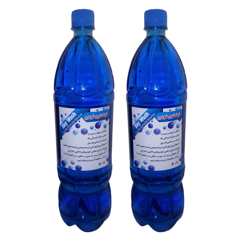 شیشه شوی خودرو اسکای واش مدل Antifreeze حجم 1450 میلی لیتر بسته 2 عددی