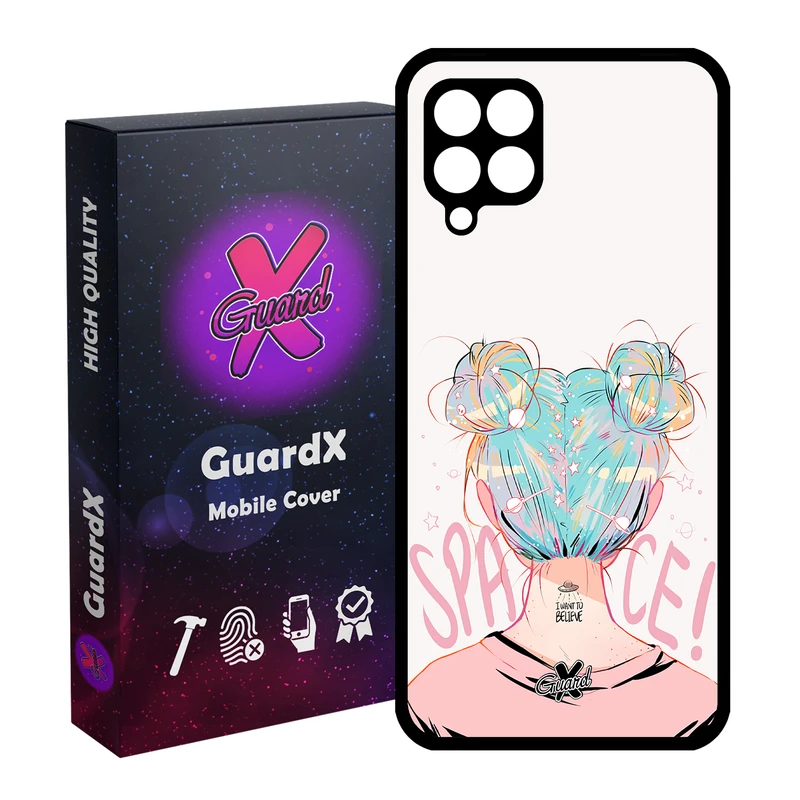 کاور گارد ایکس طرح دختر مدل Glass10198 مناسب برای گوشی موبایل سامسونگ Galaxy A12