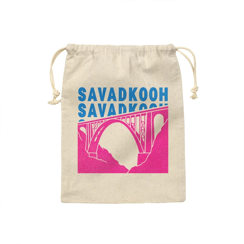 کیسه نان و سبزی ترمه طراحان ایده مدل نماد پل ورسک سوادکوه کد map0098 - M سایز 23x33 سانتی متر