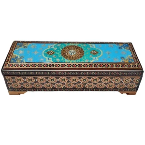قلمدان خاتم کاری مدل اسلیمی کد 158