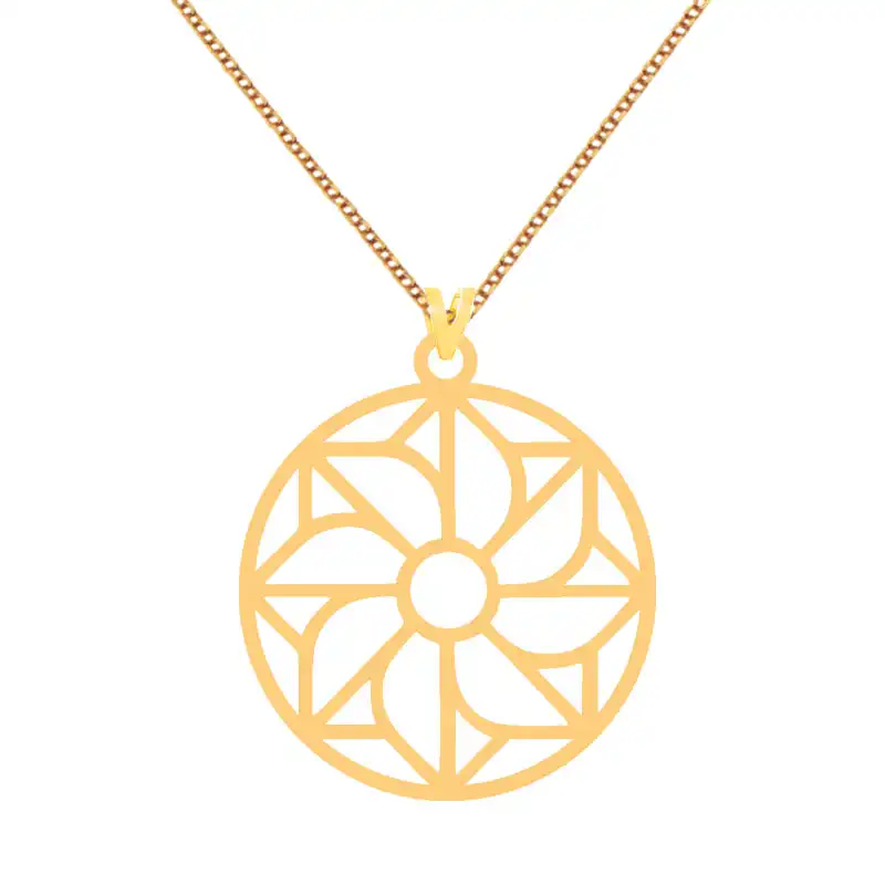 گردنبند طلا 18 عیار زنانه کرابو مدل شکل هندسی کد Kr72898