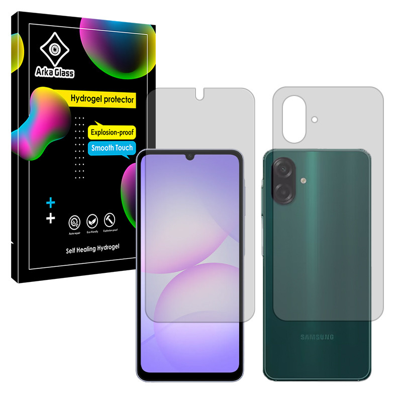 محافظ صفحه نمایش مات آرکا گلس مدل Tough مناسب برای گوشی موبایل سامسونگ Galaxy A07 4G به همراه محافظ پشت گوشی