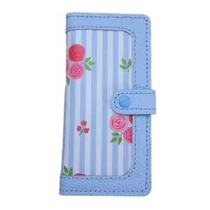 کیف پول زنانه طرح گل راه راه