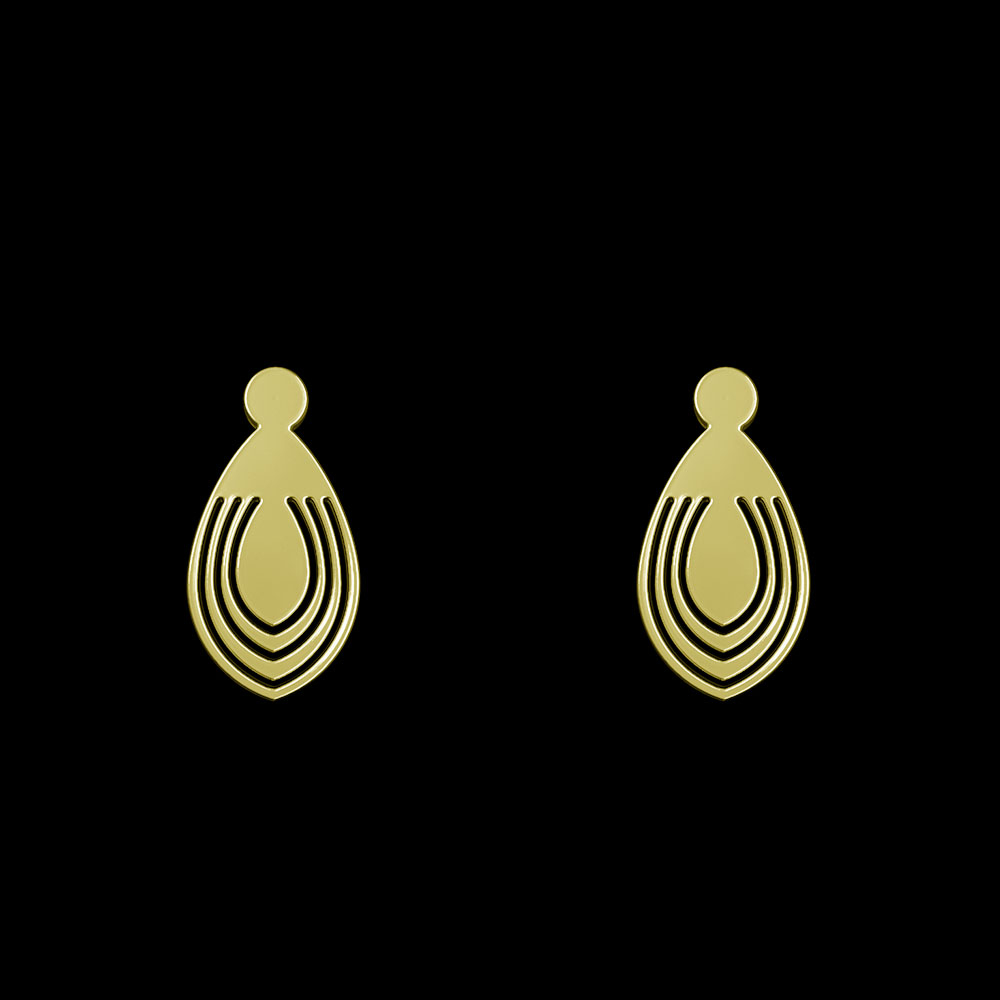 گوشواره طلا 18 عیار زنانه مدوپد مدل اشک کد GA1-10204