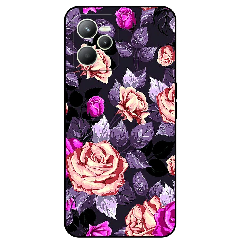 کاور مگافون طرح گل مدل 1652 مناسب برای گوشی موبایل ریلمی C35  