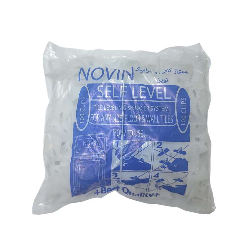 همتراز کاشی و سرامیک نوین مدل کلیپس کد 0001 یک و نیم میل مجموعه 100 عددی