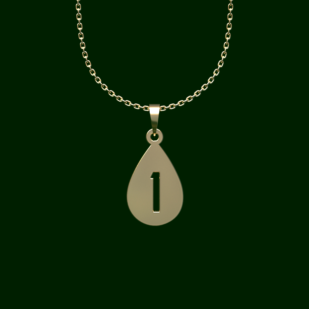 گردنبند طلا 18 عیار زنانه مدوپد مدل عدد 1 کد QQ2-1-1265
