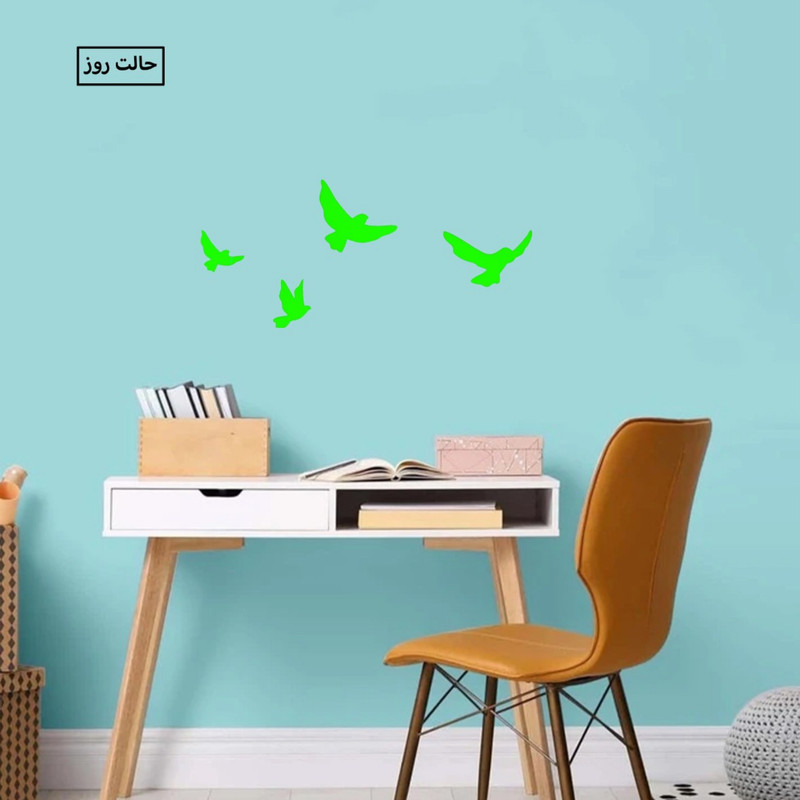 استیکر مدل شبنما طرح پرندگان  بسته 4 عددی
