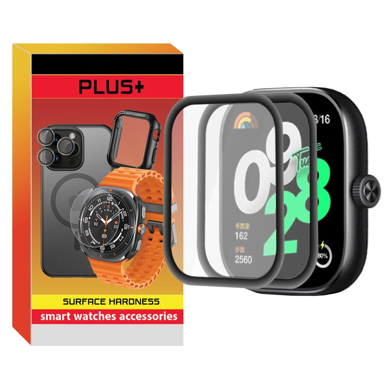 محافظ صفحه نمایش پلاس مدل Pmma-PL مناسب برای ساعت هوشمند شیائومی Redmi Watch 4 بسته دو عددی
