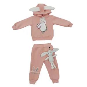ست هودی و شلوار دخترانه مدل خرگوشی 01