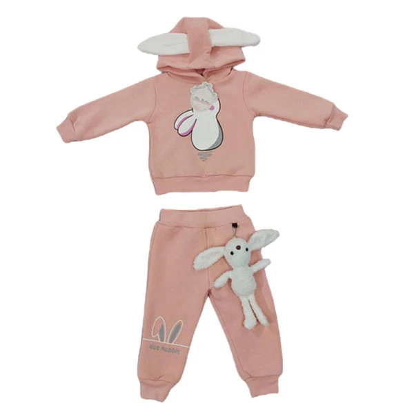 ست هودی و شلوار دخترانه مدل خرگوشی 01