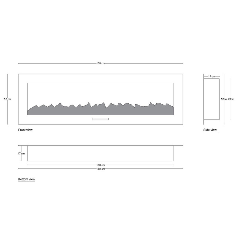 شومینه برقی اود آلوو مدل هیتر جلو چند رنگ180