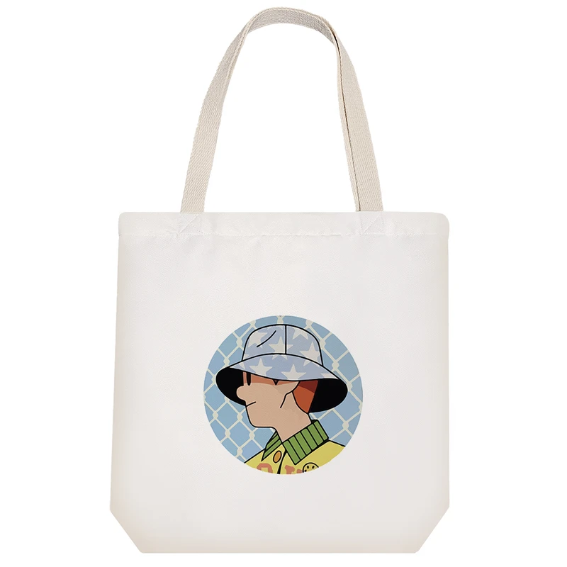 ساک خرید پارچه ای خندالو طرح پسر نوجوان مدل توت بگ کد 7129