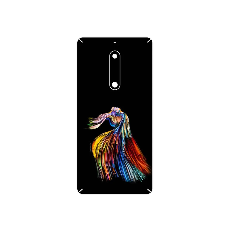 برچسب پوششی ماهوت مدل Rainbow Hair Digital Art مناسب برای گوشی موبایل نوکیا 5