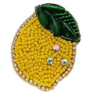 سنجاق سینه زنانه مدل لیمو ترش کد 016