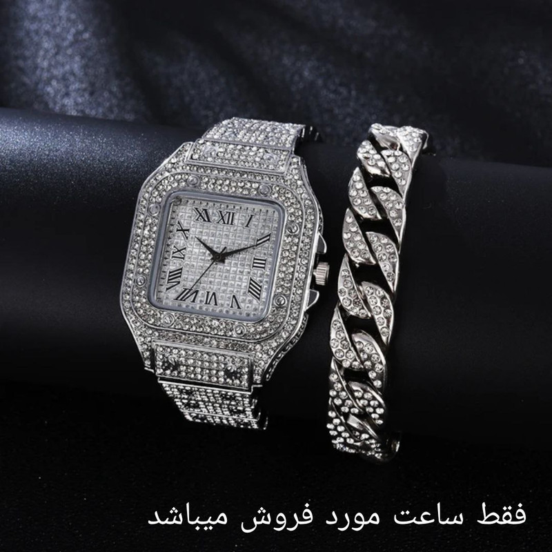 ساعت مچی عقربهای مردانه مدل یونانی نگینی ساعت مچی عقربهای مردانه مدل یونانی نگینی