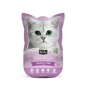 پوچ گربه بالغ کیت کت مدل Petite طعم مرغ و ماهی تن وزن ۷۰ گرم