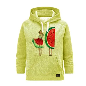 هودی زنانه مدل دختر یلدا کد J13 رنگ لیمویی